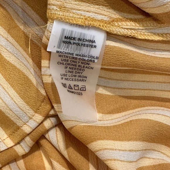 Vince Camuto Top Womens XS Split Neck Stripe Amber Sun Short Dolman Sleeves - Picture 12 of 15